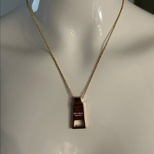PRADA Zipper Pull Necklace